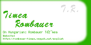 timea rombauer business card